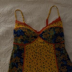 Colorful Floral Spaghetti Strap Top